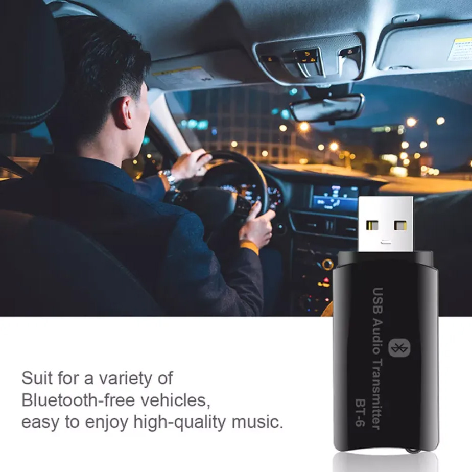 USB Bluetooth 5.0 AUX 3.5mm Receiver & Adapter 2 σε 1 Ασύρματο Dongle Αντάπτορας Bluetooth με Εμβέλεια 10m